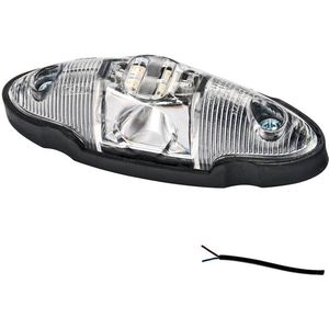 Contourlamp 120 x 40 x 35mm 83mm Rood/wit Blank Universeel kabel 500mm 12/24v CE, ECE-R10 / R7 - Contourverlichting - Aanhanger verlichting - Fristom