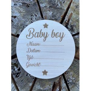 Geboortebord Baby boy - Invulbord - Geboorte - Babyshower