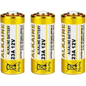 OWO - 3 Pack - Alkaline batterij batterijen 12v 23a a23 bLRV08 L1028 RVO8 23AE MS21 MN21 E23A K23A V23GA GP23A 8LR932 8LR23 VR22 8F10R EL12