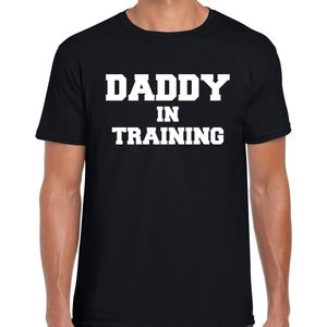 Daddy in training t-shirt zwart voor heren - Aanstaande papa/ vader cadeau / papa in verwachting M