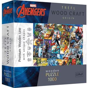 Trefl - Puzzles - ""1000 Wooden Puzzles"" - Marvel Comic Universe / Marvel Heroes