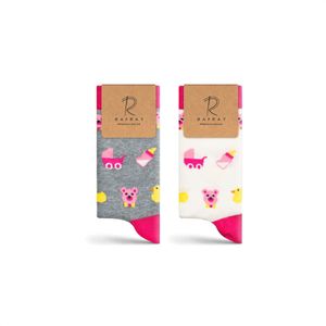 RAFRAY Sokken - Funky Socks - Moeder Sokken in Cadeaubox - Premium Katoen - 2 paar - Maat 36-40