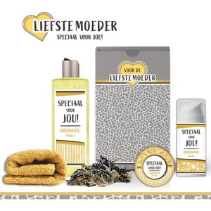 Geschenkset ""Liefste Moeder"" - 4 producten - 450 gram | Giftset - Cadeau vrouw - Verjaardag - Moederdag - Luxe Cadeaubox - Geschenk - Pakket - Gift set - Voor mama