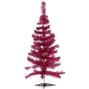 Krist+ kerstboom/kunst kerstboom - fuchsia roze - 90 cm - klein