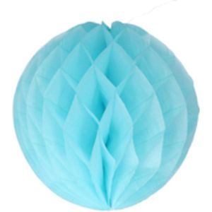 Honeycomb Pompom Rond - Blauw - Papier - 15 cm