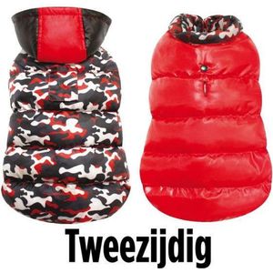 Croci Hondenjas Camouflage Rood/Zwart/Wit 55 CM