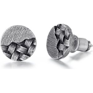 Magnetox X Kingka - Wave Design - Oorbellen - Studs - Antiek Zilver - 925 Sterling zilver - Mannen – 10mm