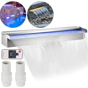 Velox Waterval - Tuin | LED - Verlichting - Vijver - Fontein - Eenvoudig - Afstandsbediening - Roestvrij staal - Waterval Buiten