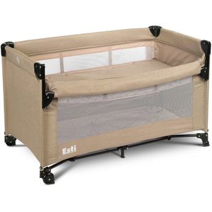 Reisbedje Reiswieg - Box Happy Traveler - campingbedje met matras campingbed baby bedje campingbedjes inklapbare 60x120 opvouwbare camping bed inclusief 60 x 120 voor kampeerbed reisbedjes kampeer kampeerbedje kinderbox