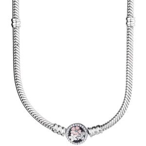 Fler® | Halsketting Zilver | Zilveren Halsketting | past op Pandora | Pandora compatible | Valentijnsdag kado | lengte 45 cm