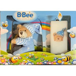 kaars-met-knuffel-pakket-blauw-babyshower-geboorte-cadeau