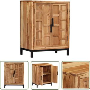 The Living Store Dressoir 60x35x76 cm massief acaciahout bruin - Dressoir - Meubels - Salontafel - Tv-stand - Opbergkast