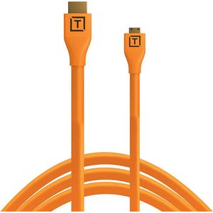 Tether Tools TetherPro HDMI Micro to HDMI 2.0 - 4.6m - Oranje