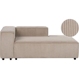 APRICA - Chaise longue - Lichtbruin - Linkszijdig - Corduroy