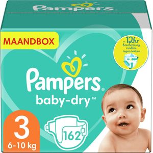 Pampers - Baby Dry - Maat 3 - Maandbox - 162 luiers