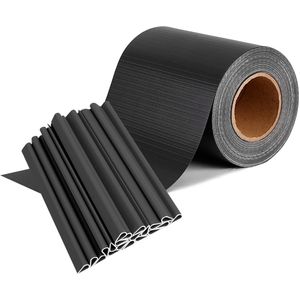 NAIZY Zichtbeschermingsstroken Anthraciet PVC Zichtbeschermingsfolie Met 20 Klemmen Zichtbescherming Hek Rolle Zichtdicht Dubbele Staafmattenhek Zichtbescherming Windscherm, Voor Tuinhek, Balkon (35mx19cm)