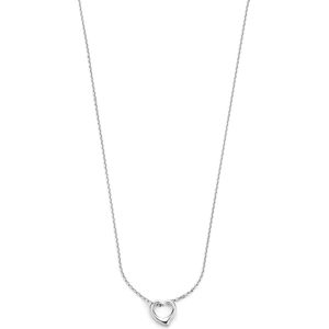 Selected Jewels Heart Ketting  (Verstelbaar: 41-45 cm) - Zilver
