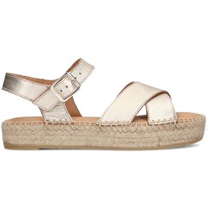 Manfield Leren Espadrilles Goud