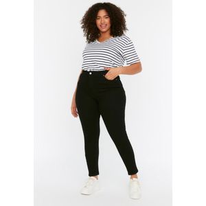 Trendyol Vrouwen Hoge taille Mager Zwarte elastische skinny jeans met hoge taille