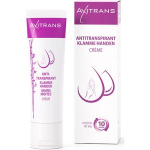 Axitrans Klamme Handen Creme Tube 50ml - Anti transpirant creme voor handen, tegen overmatig zweten, tot 10 dagen effectief