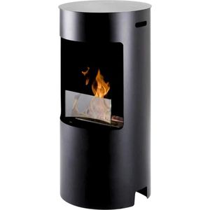 Bio ethanol haard - Vale zwarte bio ethanol vrijstaande kachel haard - bio ethanol vloer kachel haard - sfeerhaard - bio ethanol openhaard - woonkamer kachel