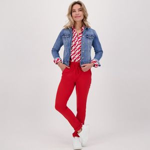 Rode Broek/Pantalon van Je m'appelle - Dames - Travelstof - Maat 38 - 5 maten beschikbaar
