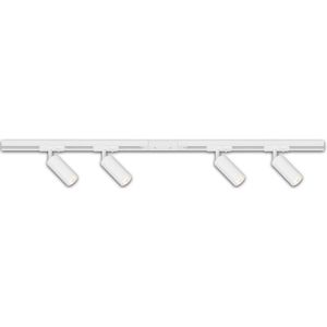 BRILONER Rail - Railverlichting - dimbaar opbouwspots - opbouwrail - incl. 4x GU10 spots - draaibaar - 150 cm - wit