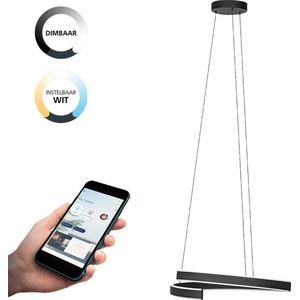 EGLO connect.z Andabaia-Z Smart Hanglamp - Ø 60 cm - Zwart/Wit - Instelbaar wit licht - Dimbaar - Zigbee
