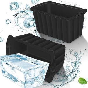 Large Ice Cube Trays - Extra Thick Silicone Moulds for 5.4 kg Ice Cubes - Reusable and Suitable for Ice Bath and Cold Diving