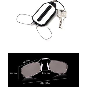 Mini Clip-On Leesbril Sleutelhanger sterkte +1