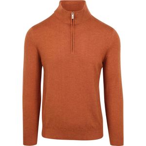 R2 Half Zip Trui Merino Wol Brique - Maat XXL - Heren