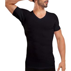 Anti Zweet Shirt – V-Hals - Krexs - Ingenaaide Okselpads – Anti Transpirant – Ondershirt - Zwart - Mannen