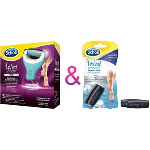 Scholl Velvet Smooth Voetvijl Wet & Dry oplaadbaar-Scholl-Eelt verwijderaar-Scholl velvet Smooth-Verwijdert op een effectieve en gemakkelijke manier, eelt en harde huid voor zijdezachte voeten.