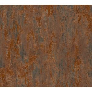 ROEST BEHANG | Industrieel - bruin oranje - A.S. Création Trendwall 2