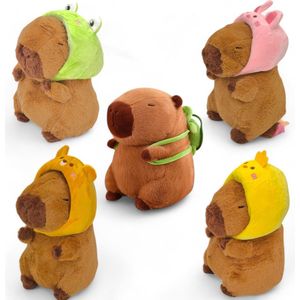 Klikkopers® - 5 Capybara Knuffels - 30 CM - Capibara Knuffel - Kawaii Knuffel - Kawaii Kussen