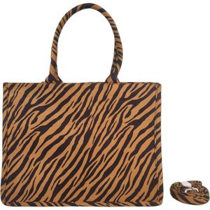 Dudlin - handtas - zebraprint - camel