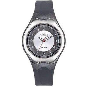 Tekday 654128 analoog horloge 37 mm 50 meter grijs/ zilverkleurig