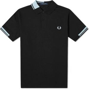 Fred Perry - Abstract Collar Polo Shirt - Asymmetrische Polo - XS - Zwart
