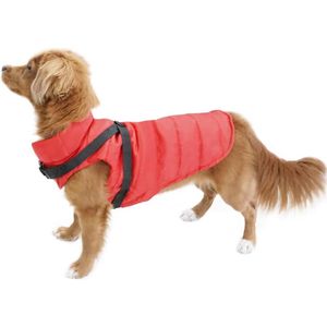 Winter Hondenjas Hondenkleding Waterdicht met D-ring,Hondje Warme Jassen Puppy Kleding Hond Vest voor Klein Huisdier Honden Kat (Rood,M)