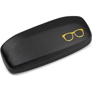 Brillenkoker met Brillen Icoon - Zwart - Brillenhouder - Cadeau