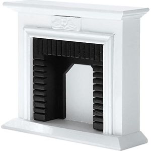 - Dollhouse Fireplace White Mini Fireplace 1/12 - Wooden Dollhouse Furniture