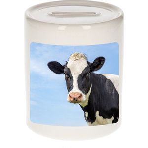 Dieren koe foto spaarpot 9 cm jongens en meisjes - Cadeau spaarpotten koeien liefhebber