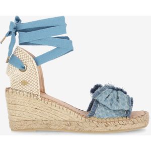 Fred De La Bretoniere Espadrille Eve Bow Jeans Blauw - Maat 37