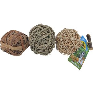 JR Farm - Natuurballen trio voor knaagdieren - 45 cm