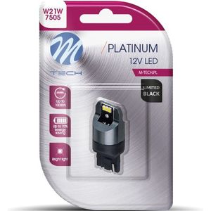 M-Tech LED - W21W T20 12V - Platinum - Canbus - 16x Led diode - Wit - Enkel