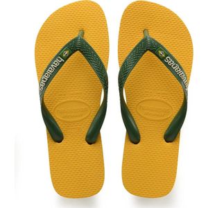 Havaianas Brasil Logo Unisex Slippers - Banana Yellow - Maat 27/28