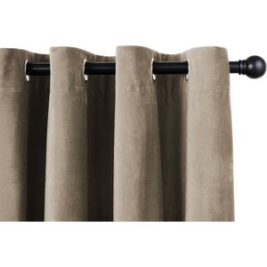 Lifa Living - Fluwelen Gordijn - Licht Taupe - Gordijnen met 8 Ophangringen - Verduisterend - Wasbaar - Kreukherstellend - Kleurvast - 150 x 250 cm - 1 Stuk