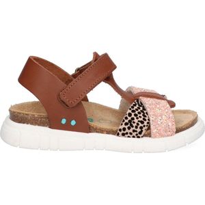 BunniesJR 224424-813 Meisjes Sandalen - Cognac/Roze - Imitatieleer - Klittenband