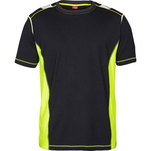 F.Engel 9870-258 Cargo t-shirt Zwart/Geel | Maat m