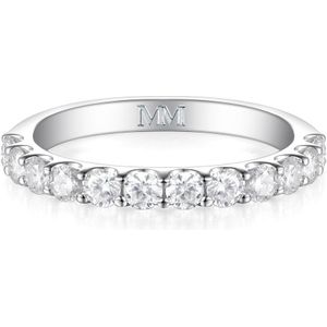 Evertina - 14k Witgouden Moissanite Eternity Ring - 0.1 karaat